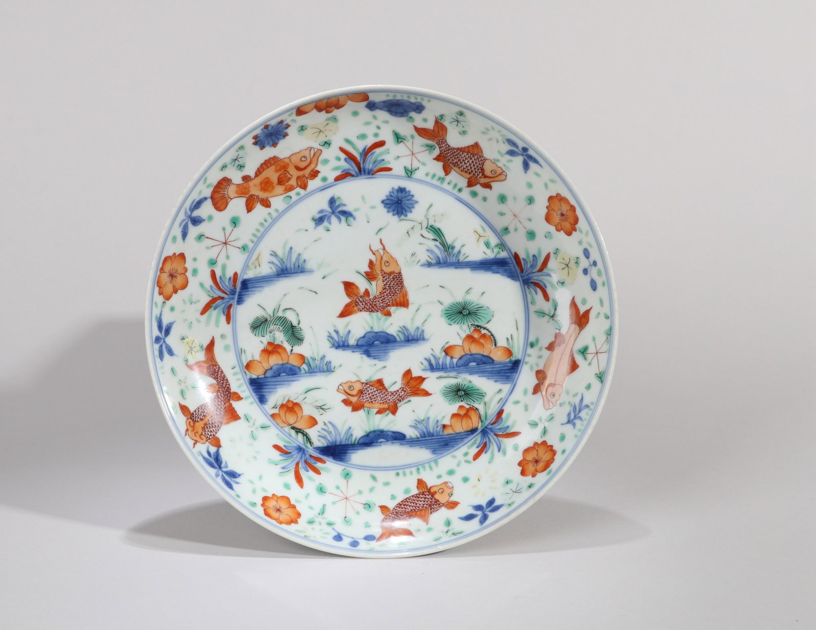 A WUCAI 'FISH POND' DISH (1 of 7)