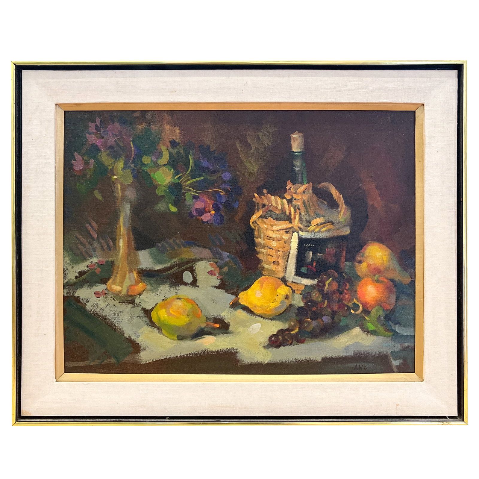 ALAN MCCORKLE (AMERICAN, 1940-1995), UNTITLED: Alan McCorkle (American, 1940-1995), Untitled (Still Life with Fruit), oil on canvas, signed. Sight: 44.5 x 59.5 cm; frame: 60.5 x 75.5 cm. Note: McCorkle was a prolific painter of portraits, still li