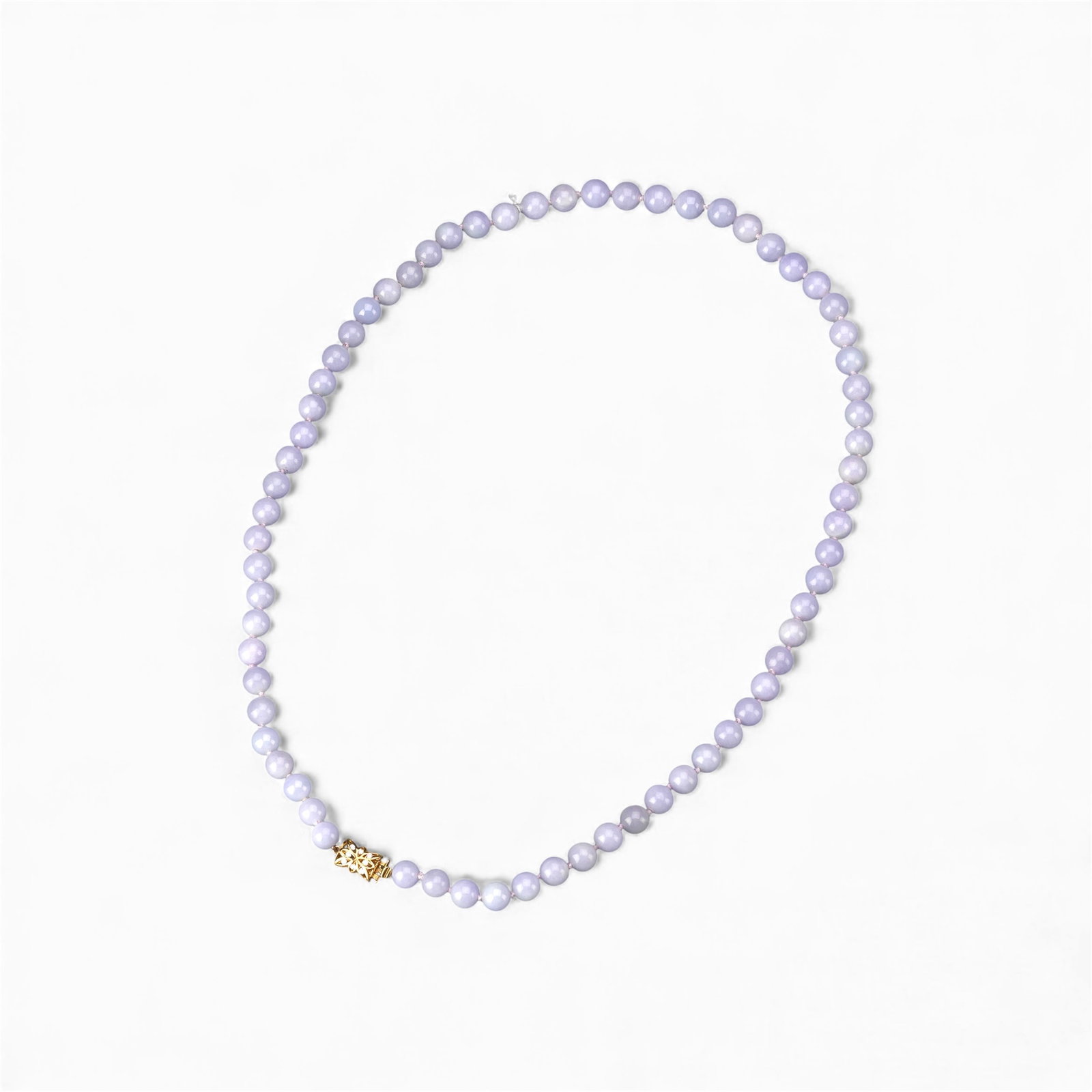 TRANSLUCENT LAVENDER JADEITE JADE NECKLACE, GIA CERTIFICATE (1 of 3)