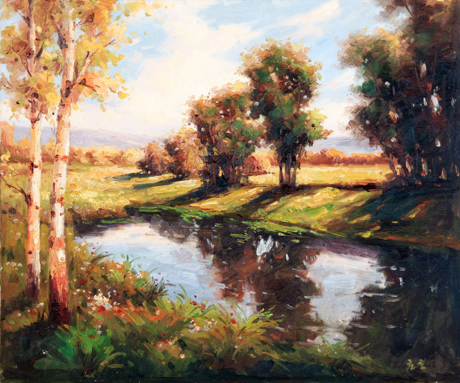ZHUANG YAN, ATTRIBUTED TO, LANDSCAPE, OIL ON CANVAS (1 of 6)