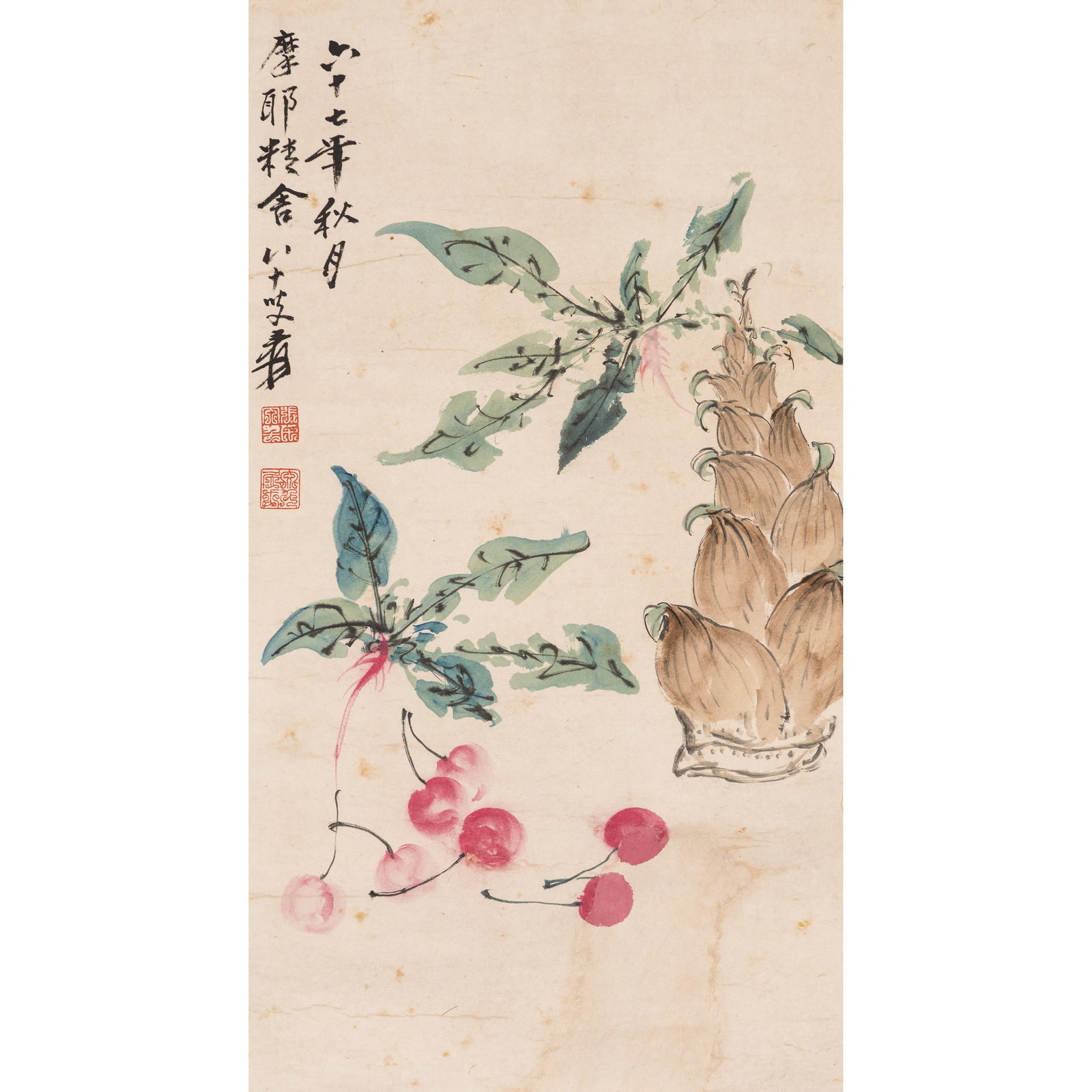 ATTRIBUTED TO ZHANG DAQIAN, FLOWER (1 of 6)