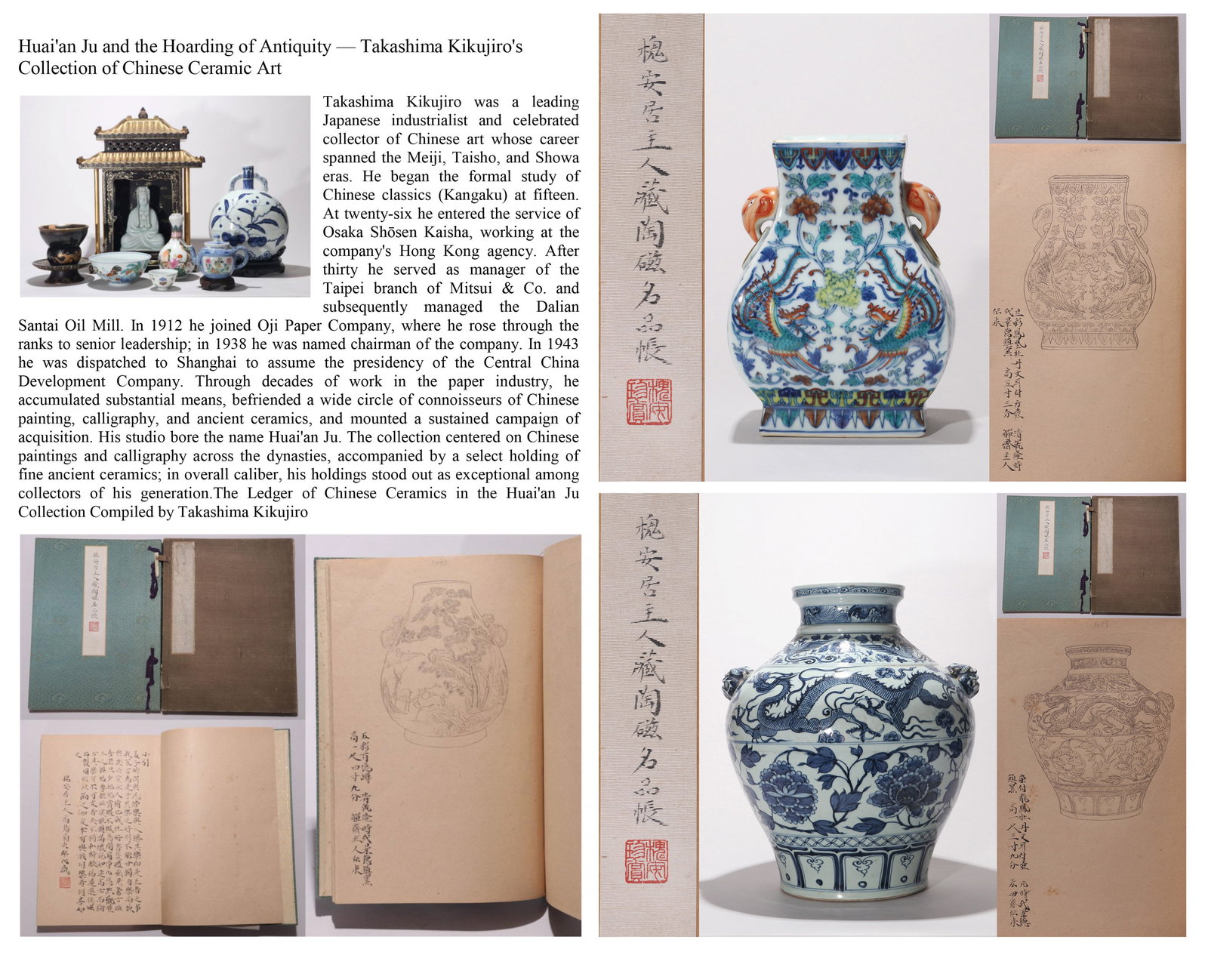 INTRODUCTION TO TAKASHIMA KIKUJIRO: Biographical background on Takashima Kikujiro, presented for reference only. IMPORTANT: This lot is informational only and is not a physical item offered for auction.