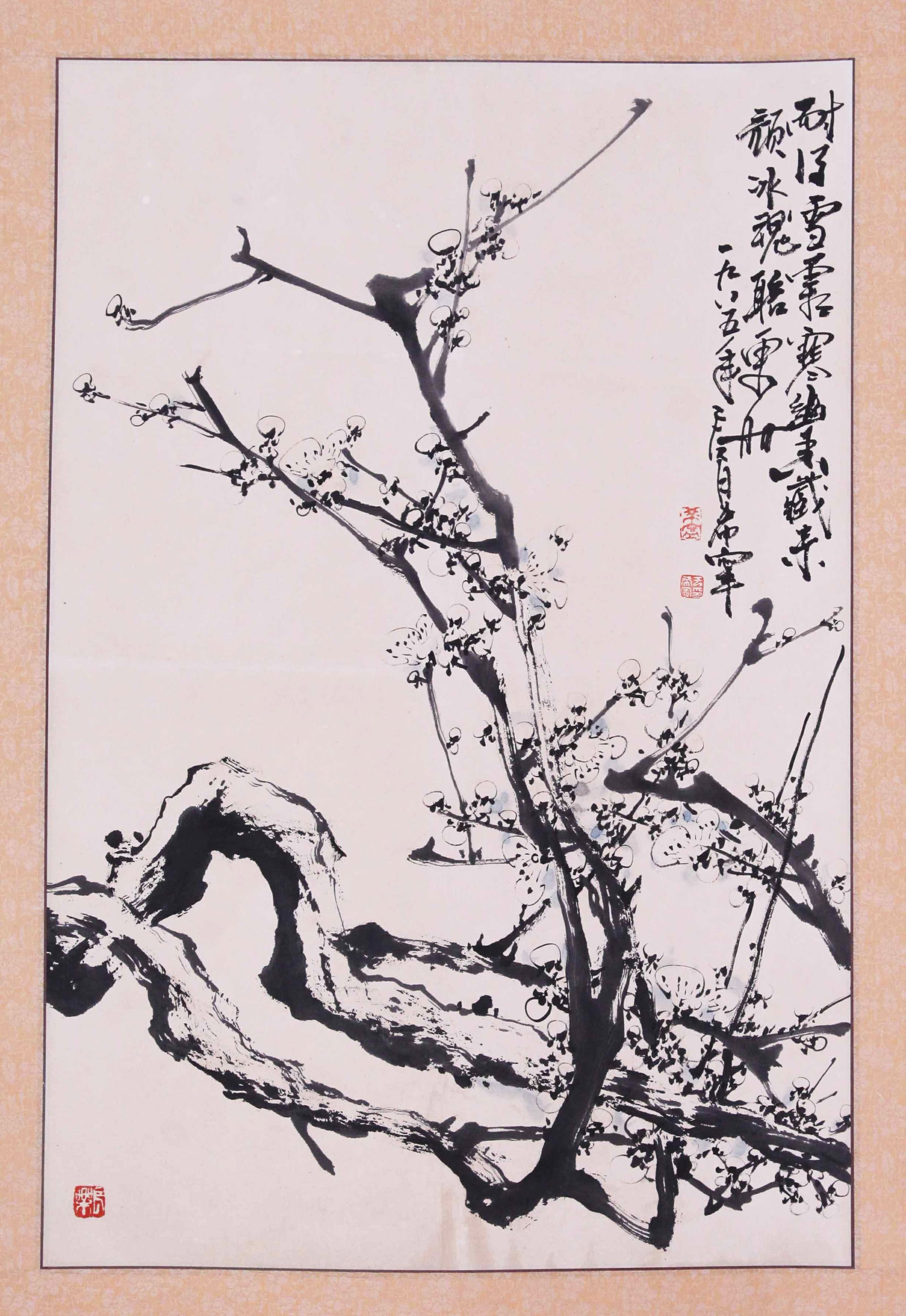 YU XINING, ATTRIBUTED TO, PLUM BLOSSOMS IN SNOW, HANGING SCROLL (1 of 4)