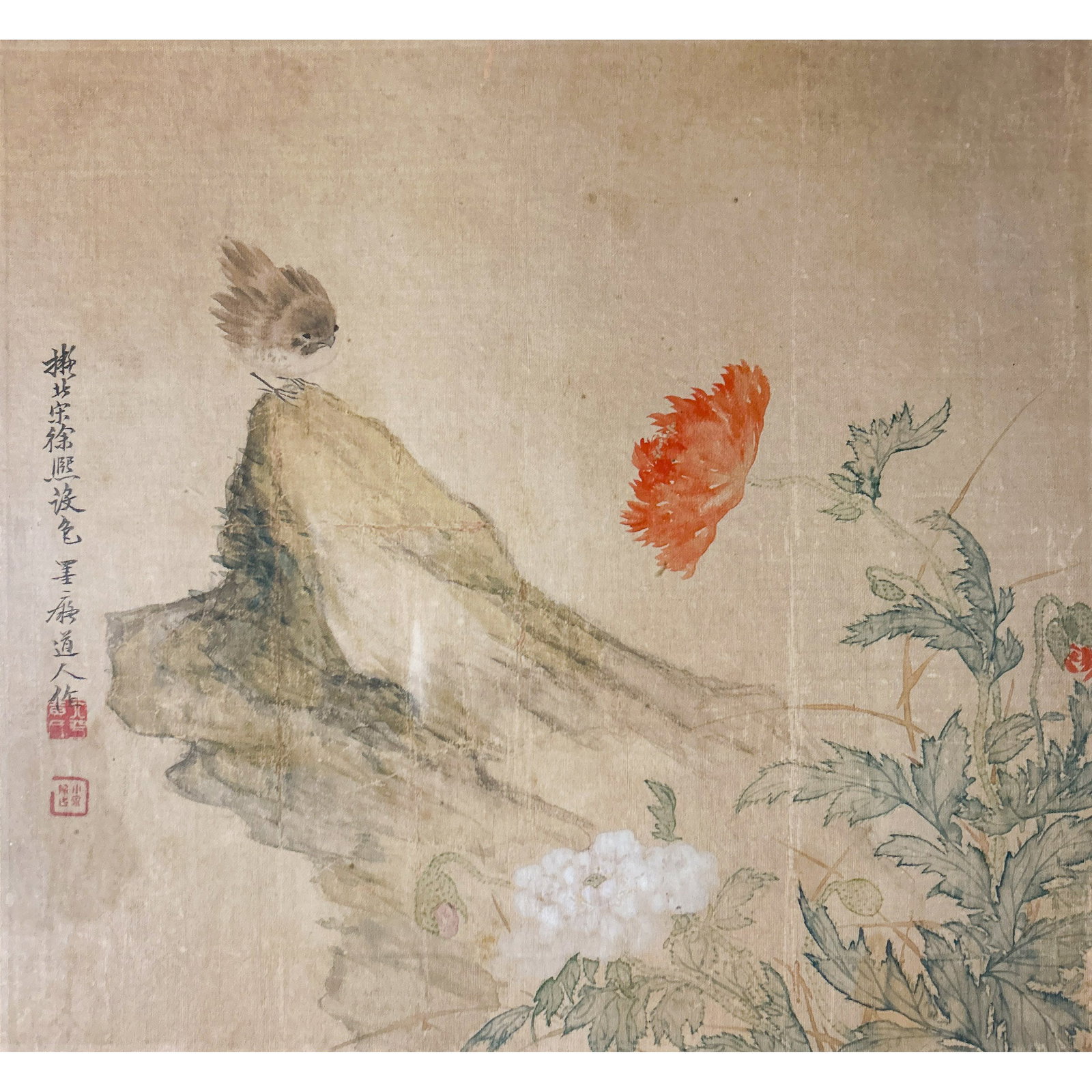 ANONYMOUS (QING DYNASTY), CHINESE PAINTING OF ROOSTER (1 of 6)