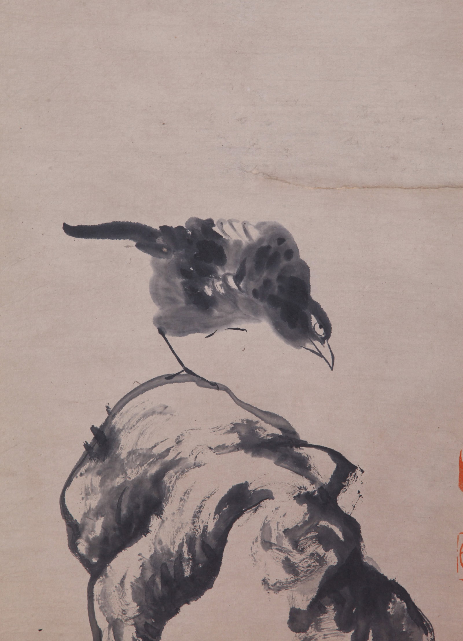 BADA SHANREN, ATTRIBUTED TO, TWO CROWS, HANGING SCROLL - 3