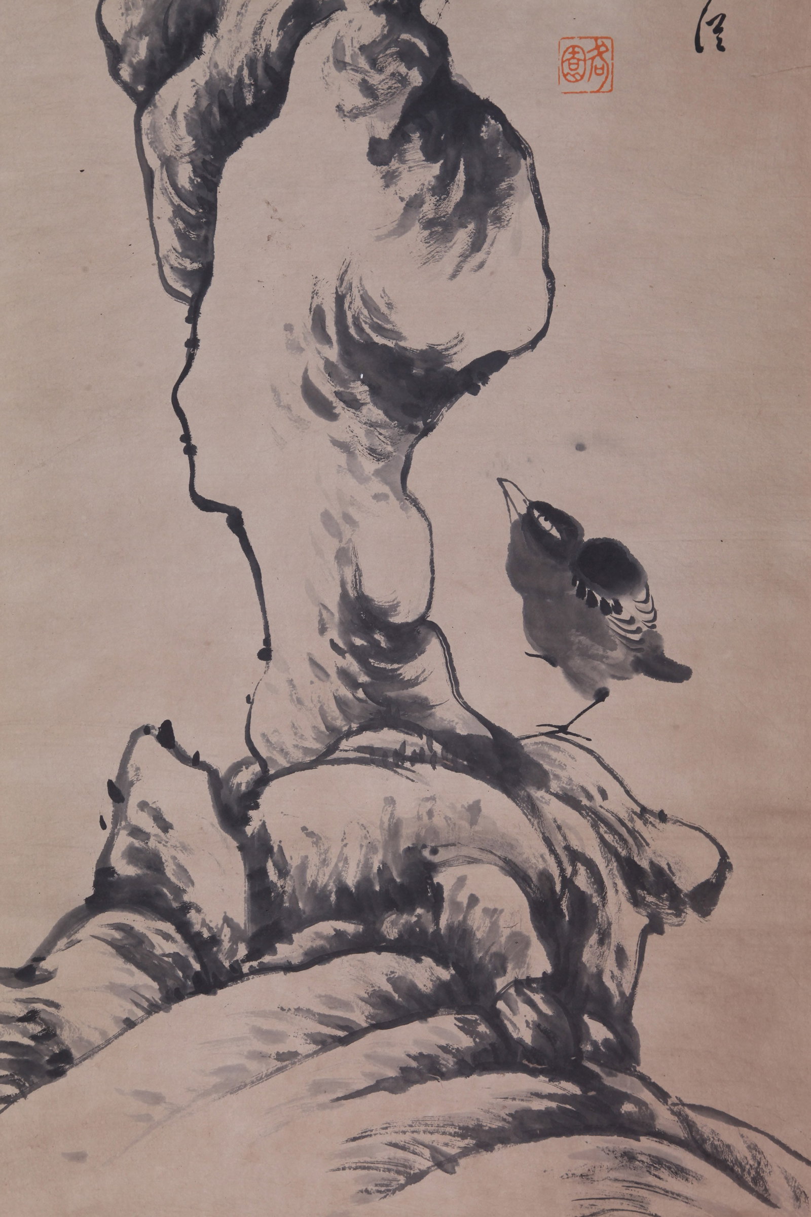 BADA SHANREN, ATTRIBUTED TO, TWO CROWS, HANGING SCROLL - 6