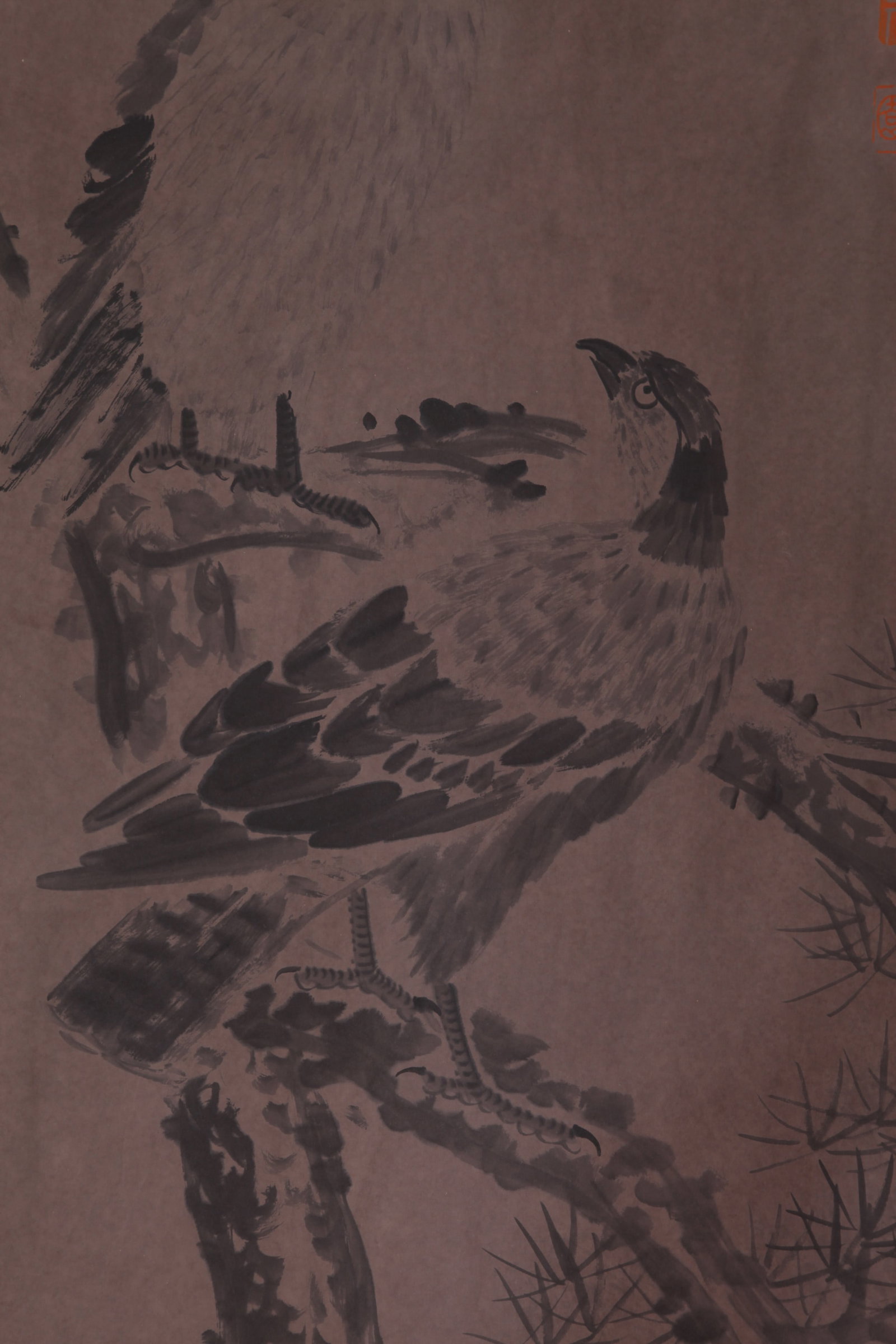 BADA SHANREN, ATTRIBUTED TO, TWO EAGLES, HANGING SCROLL - 6