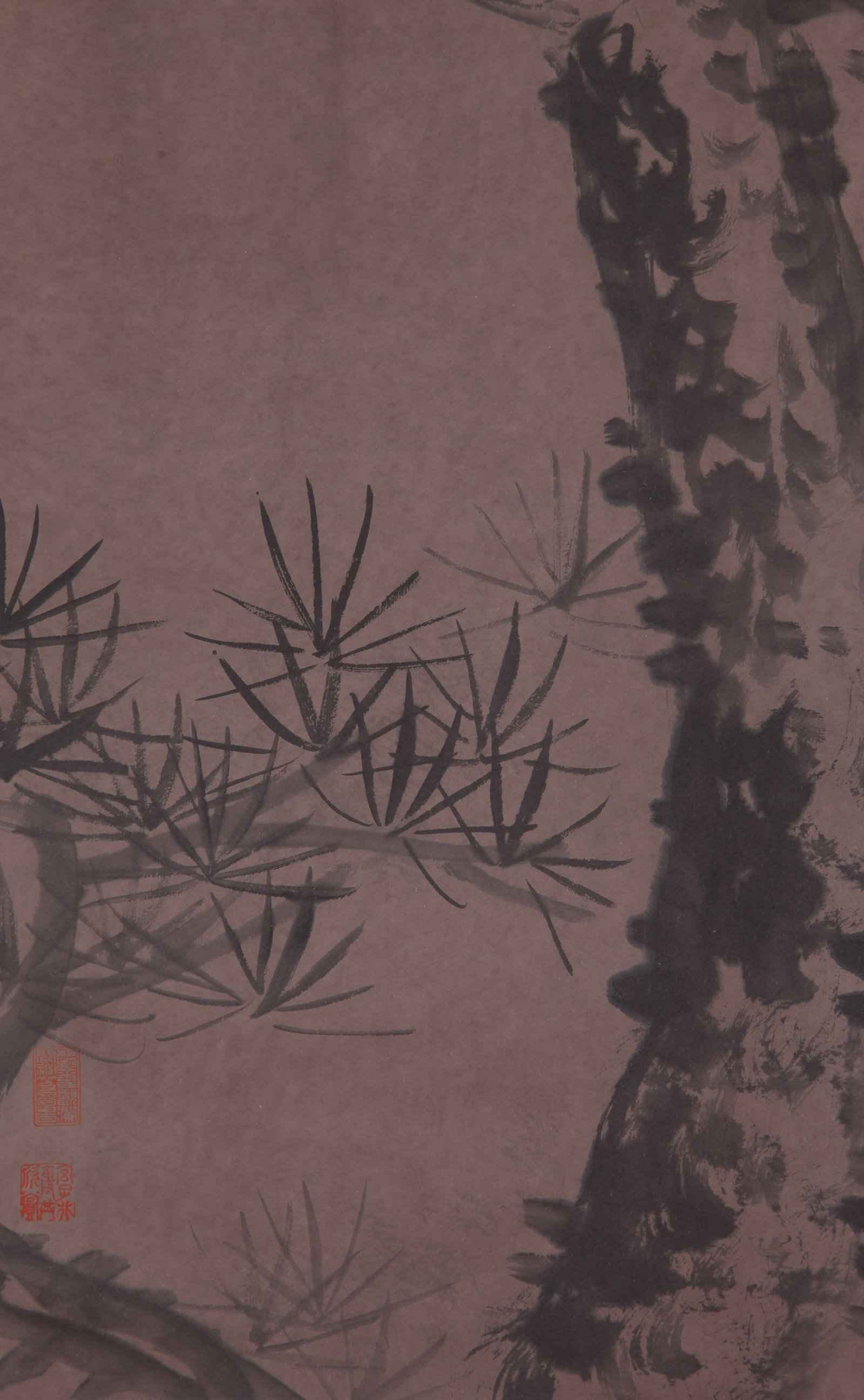 BADA SHANREN, ATTRIBUTED TO, TWO EAGLES, HANGING SCROLL - 9