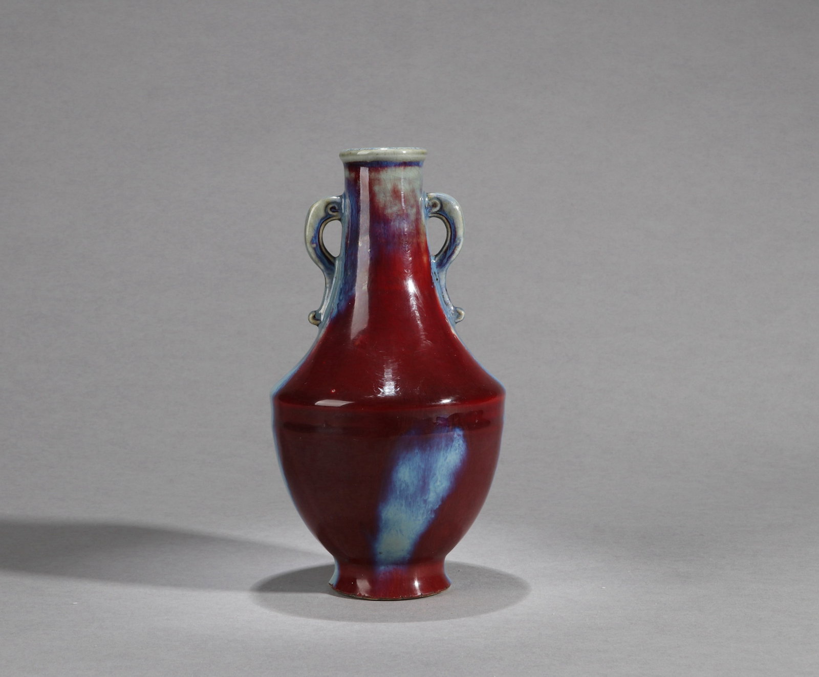 A FLAMBE-GLAZED RUYI-HANDLED VASE (1 of 7)