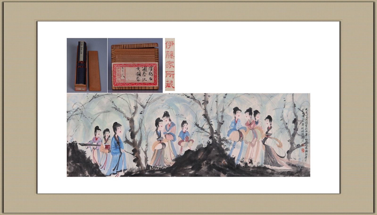 FU BAOSHI (FU PAO-SHIH), ATTRIBUTED TO, LADIES ENJOYING SPRING, HANDSCROLL (1 of 10)