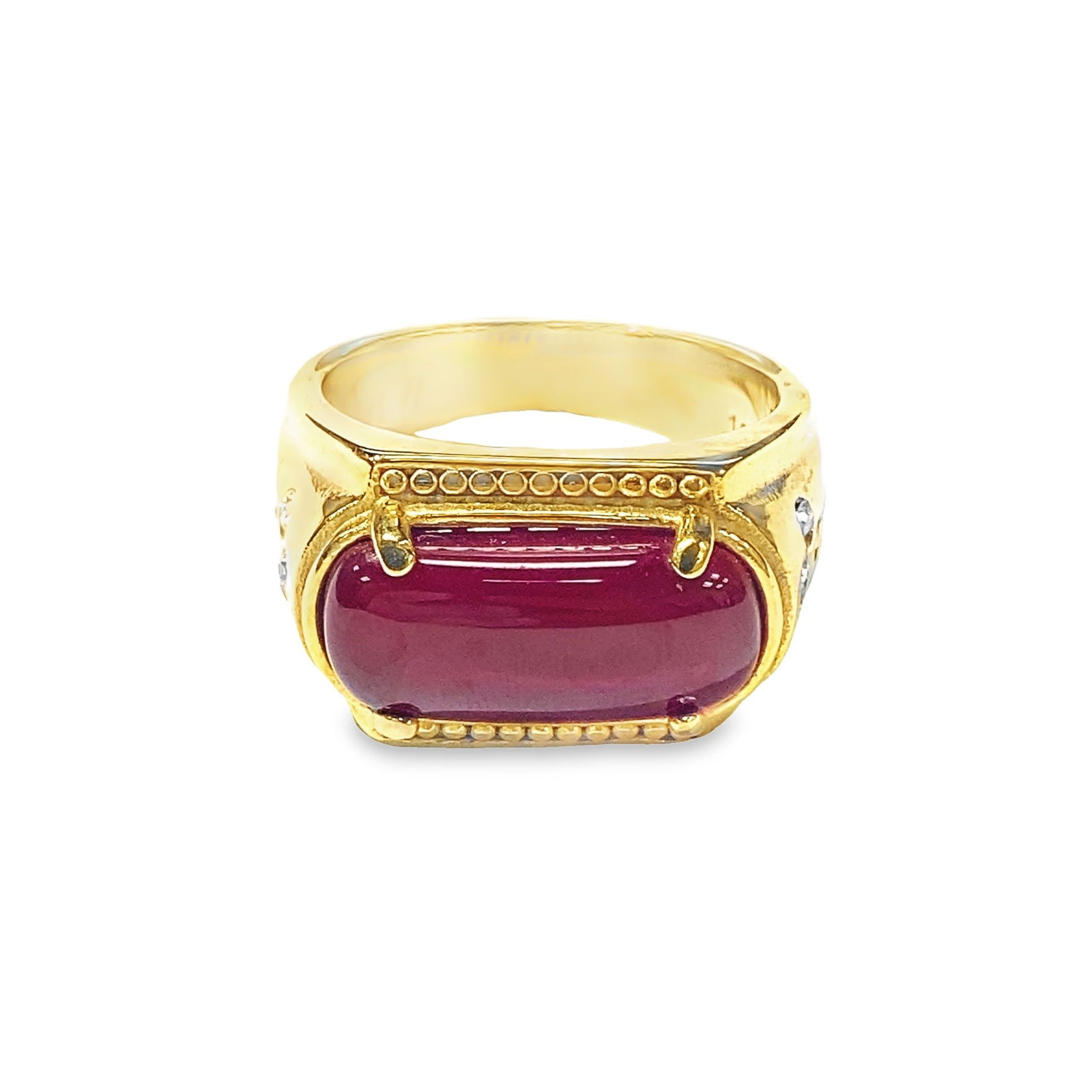 GEMSTONE RING: Gemstone ring. Size: 11