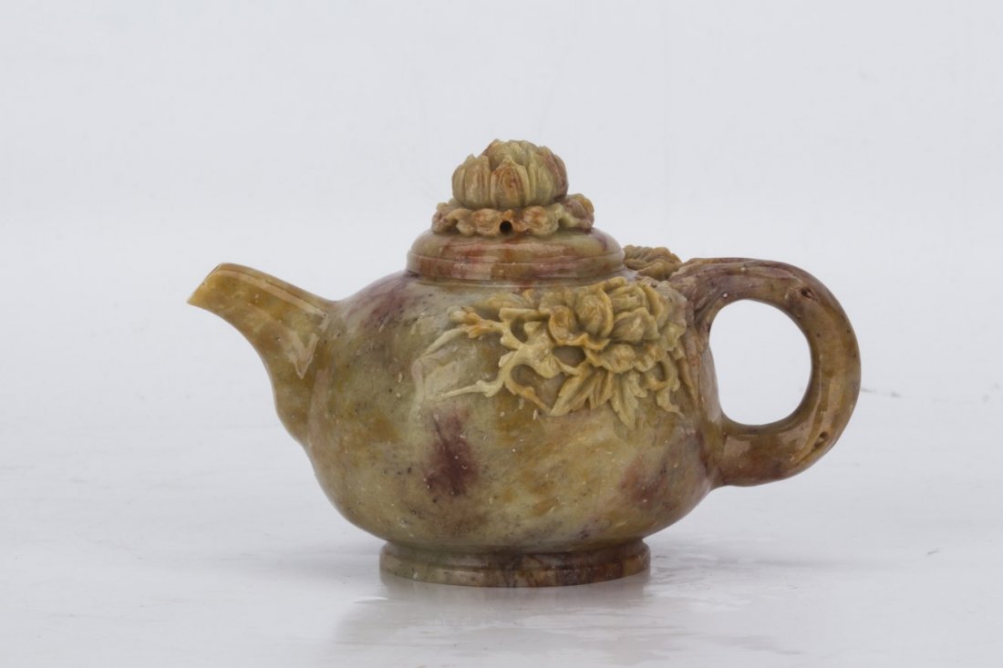 Chinese Carved Soapstone Teapot