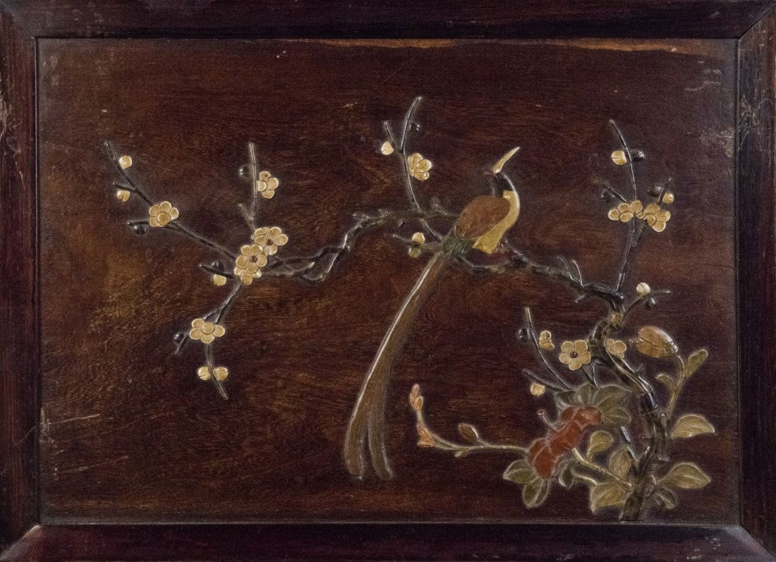 Two pieces Eight gem inlay wood Plaque (1 of 2)