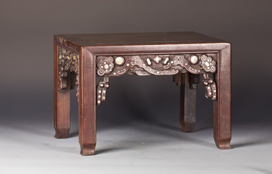 Chinese Hardwood Small tea table (1 of 6)