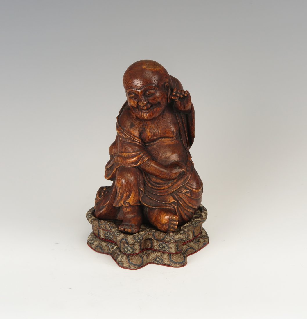 An Agarwood Carving of Smiling Buddha (1 of 7)