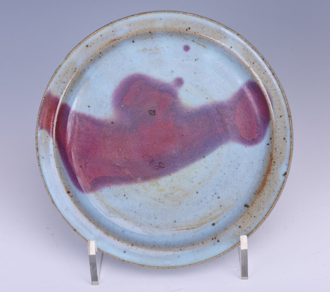 A JUN KLIN PORCELAIN PLATE (1 of 10)