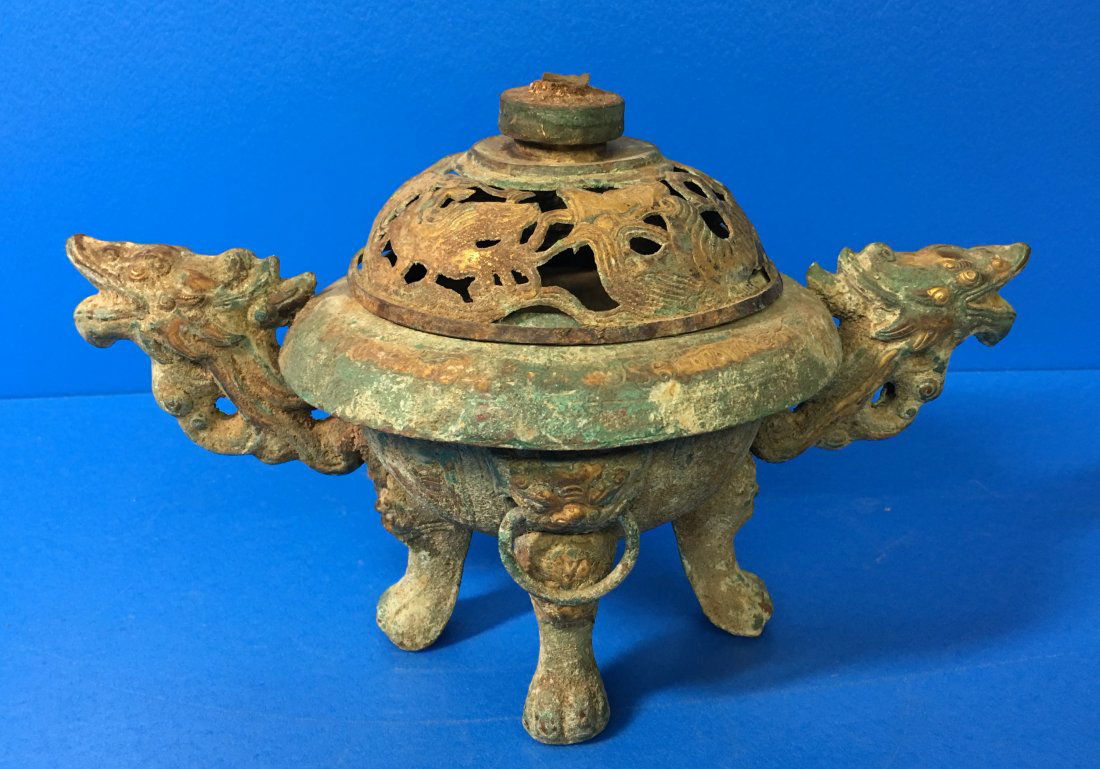 A GILT-BRONZE CENSER (1 of 10)