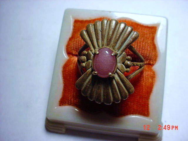 NAVAJO SILVER RED STONE RING SIZE 10: NAVAJO SILVER RED STONE RING SIZE 10