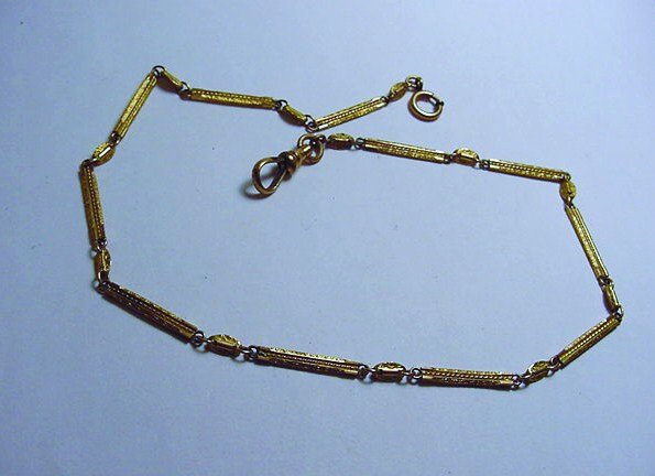 VINTAGE SIMMONS POCKET WATCH CHAIN: VINTAGE SIMMONS POCKET WATCH CHAIN