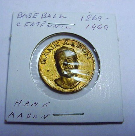 1969 HANK AARON BASEBALL MEDAL: 1969 HANK AARON BASEBALL MEDAL