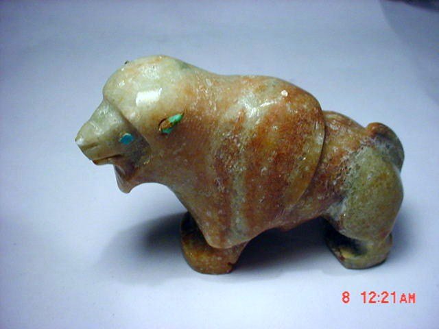 INDIAN SOAPSTONE BUFFALO FETISH: INDIAN SOAPSTONE BUFFALO FETISH