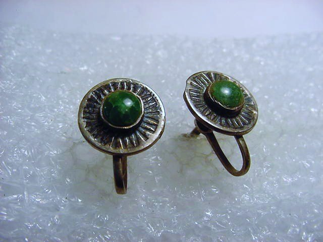 NAVAJO SILVER TURQUOISE EARRINGS