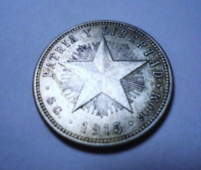 1915 CUBA 20 CENTAVOS UNC: 1915 CUBA 20 CENTAVOS UNC