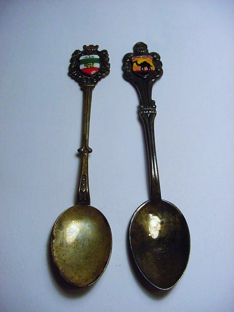 IRAN & SAUDI ARABIA SOUVENIR SPOONS: IRAN & SAUDI ARABIA SOUVENIR SPOONS