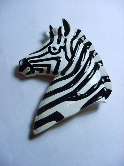 VINTAGE ZEBRA PIN: VINTAGE ZEBRA PIN