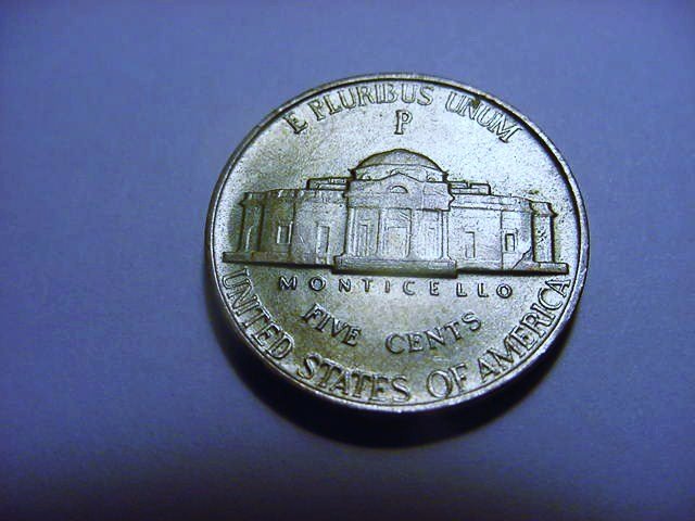 1943-P SILVER WARNICKEL LAMANATION ERROR: 1943-P SILVER WARNICKEL LAMANATION ERROR