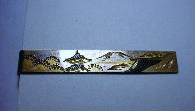 VINTAGE JAPANESE 950 SILVER TIE BAR: VINTAGE JAPANESE 950 SILVER TIE BAR