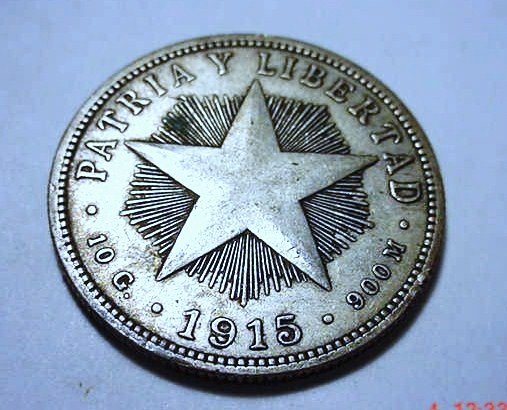1915 CUBA 40 CENTAVOS: 1915 CUBA 40 CENTAVOS