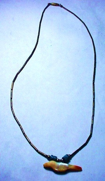 NAVAJO SILVER ABALONE NECKLACE : NAVAJO SILVER ABALONE NECKLACE