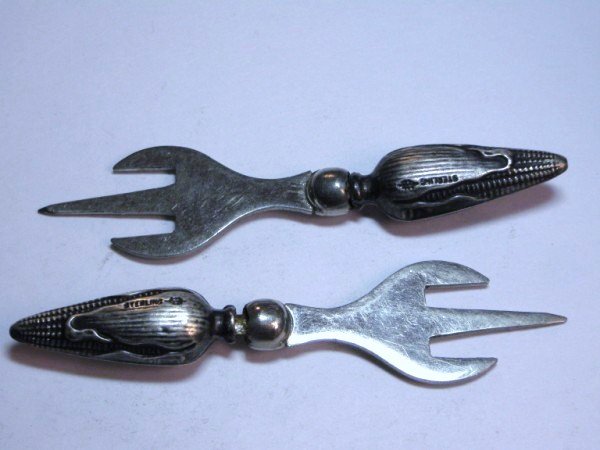 Sterling Corn Cob Holders: Sterling Corn Cob Holders