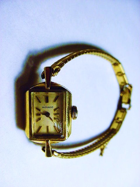 VINTAGE LADIES MOVADO WATCH 14K GOLD FILLED NEEDS: VINTAGE LADIES MOVADO WATCH 14K GOLD FILLED NEEDS WORK