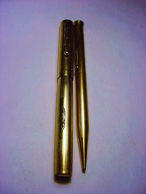 SCHAEFER # 1113 GOLD FILLED PEN & PENCIL: SCHAEFER # 1113 GOLD FILLED PEN & PENCIL