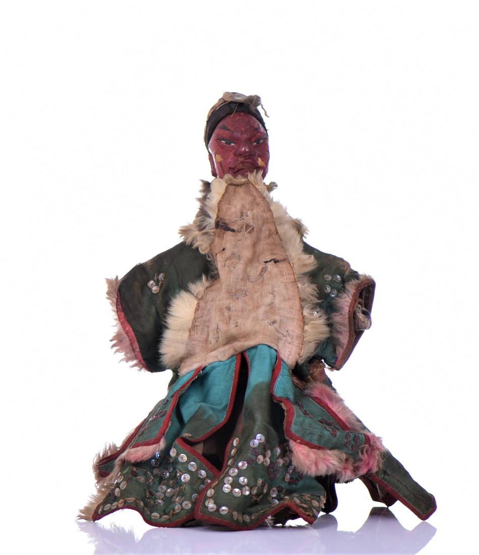 Antique Chinese Wood Opera Doll Handcrafted W (1 of 6)