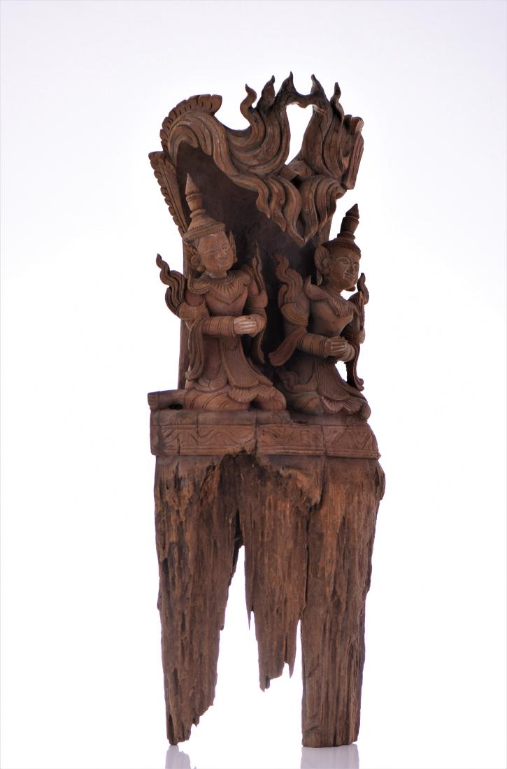 Indonesian Wood Temple Carving. Very Heavy So (1 of 6)