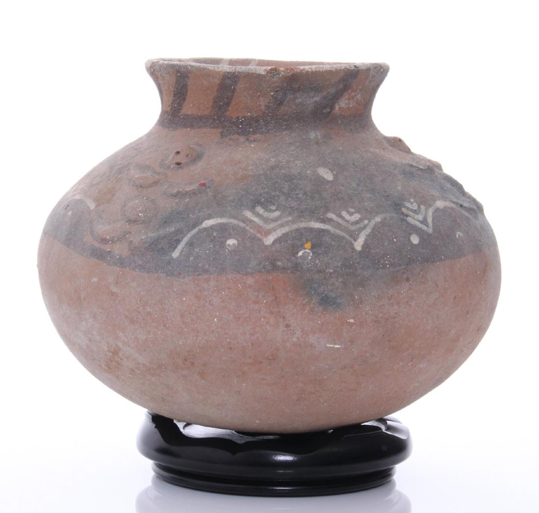 Antique Vermasse terracotta pigmented pottery: Antique Vermasse terracotta pigmented pottery from the remote East Timor Island of Indonesia. The pottery is adorned with motifs in relief combined with geometrical designs similar to that of Native A