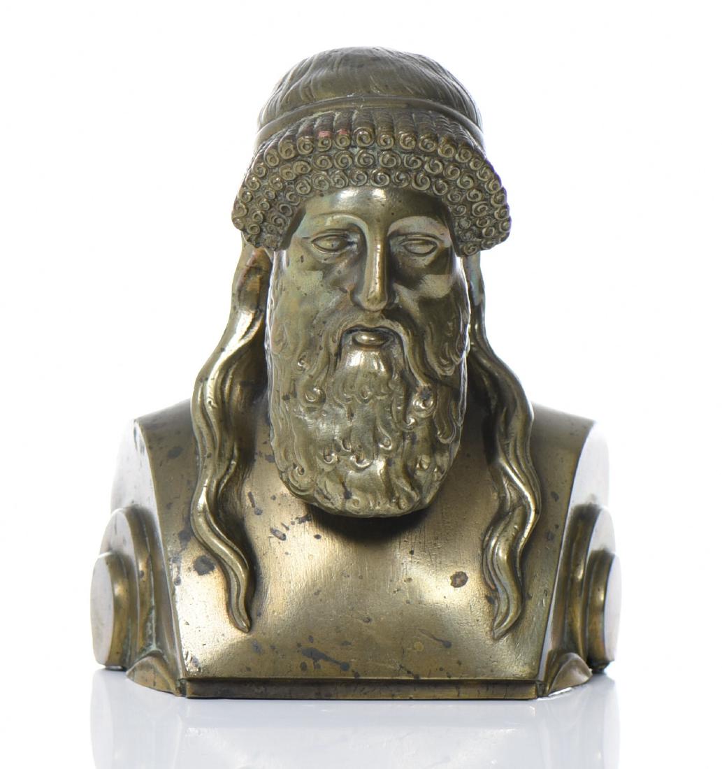 Roman Archaistic Bronze/Brass Herm Of Hermes (1 of 6)