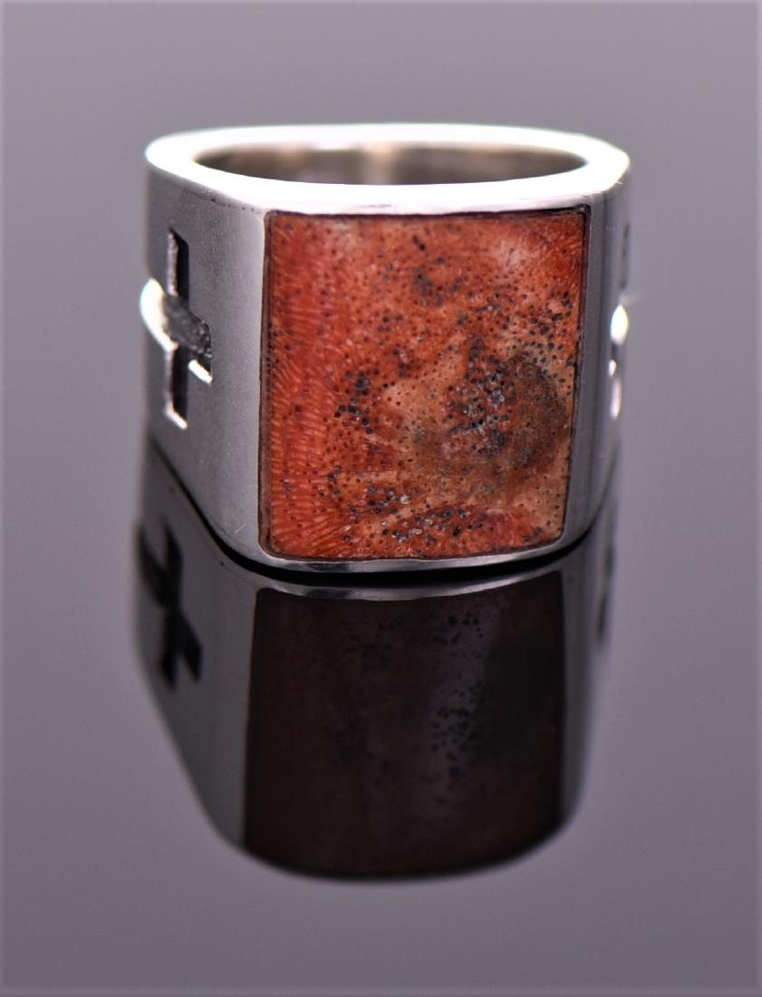 Chimney Butte, Red Coral Sterling Silver Ring (1 of 6)