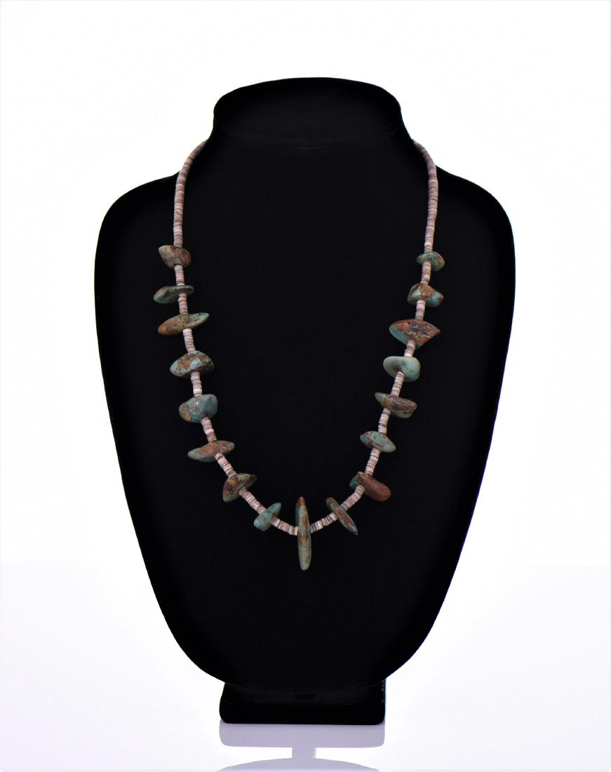 Native American Green Turquoise And Shell Hei (1 of 4)