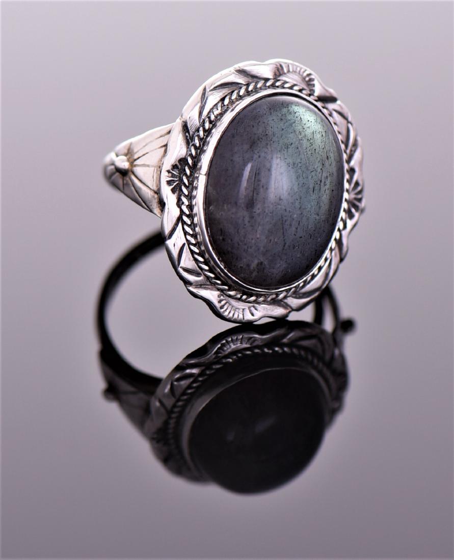 Native American Black Moonstone Sterling Silv (1 of 5)