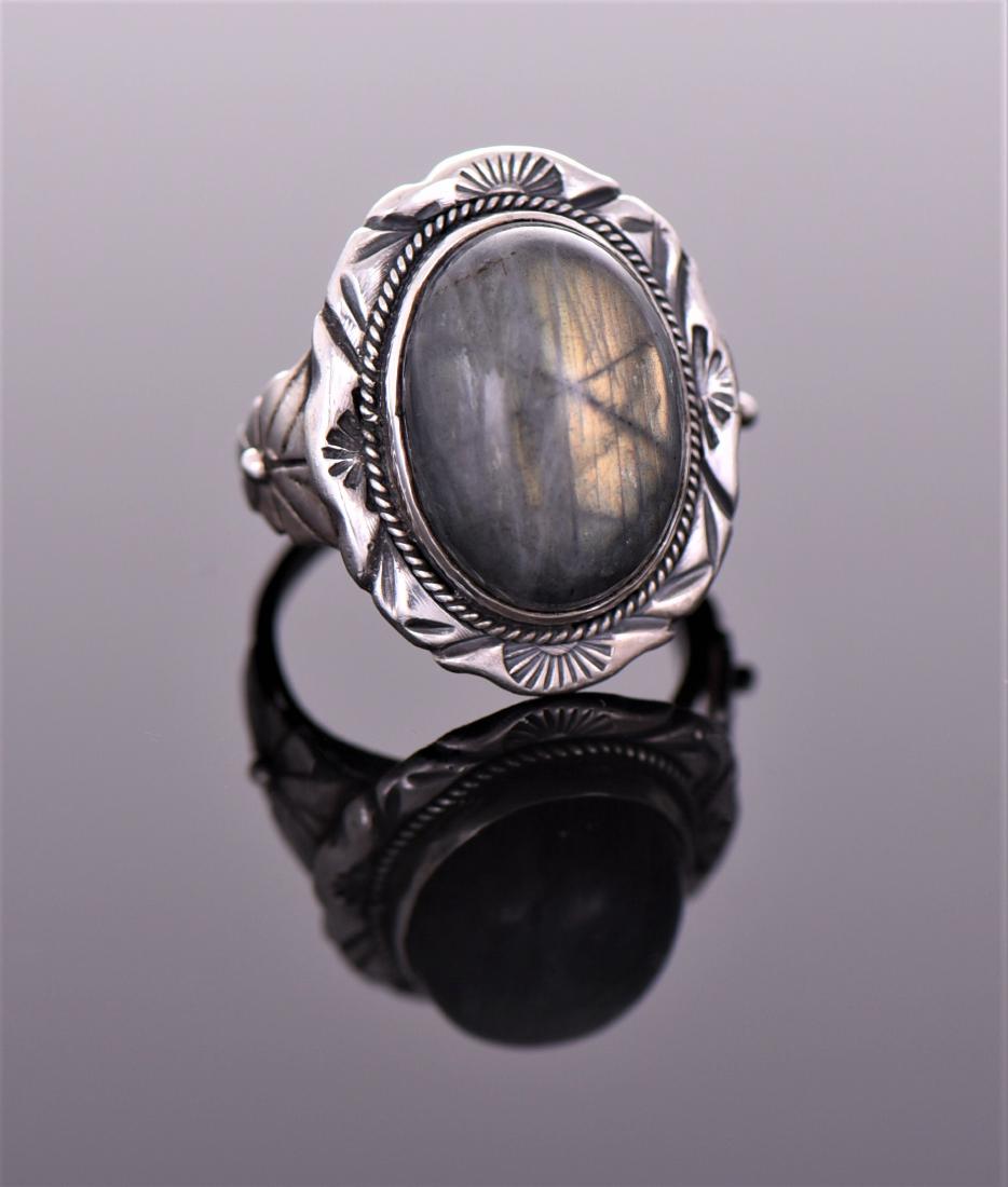Native American Black Moonstone Sterling Silv (1 of 5)