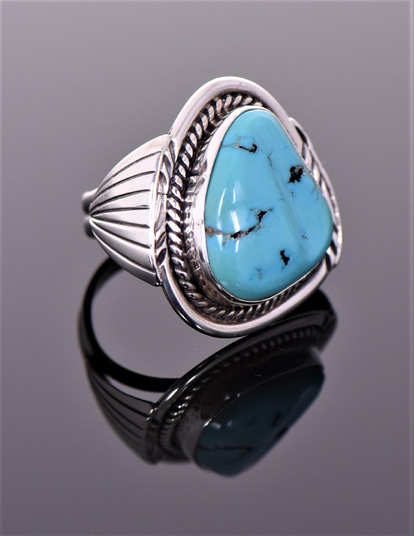 P, Navajo Blue Turquoise Sterling Silver Rope (1 of 6)