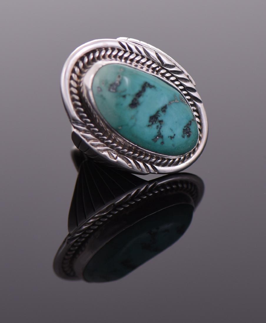 P, Navajo Blue Turquoise Sterling Silver Rope (1 of 6)