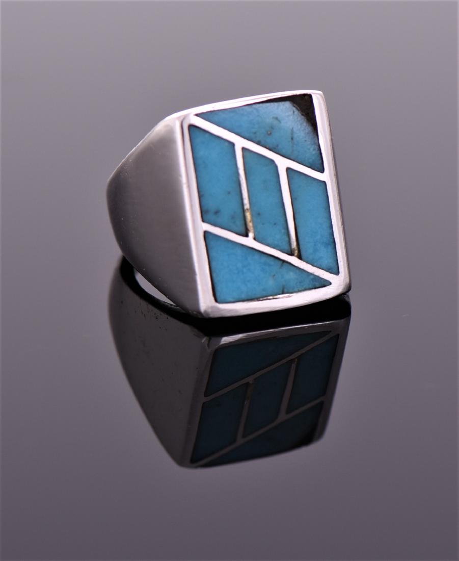Zuni South West Blue Turquoise Sterling Silve (1 of 5)