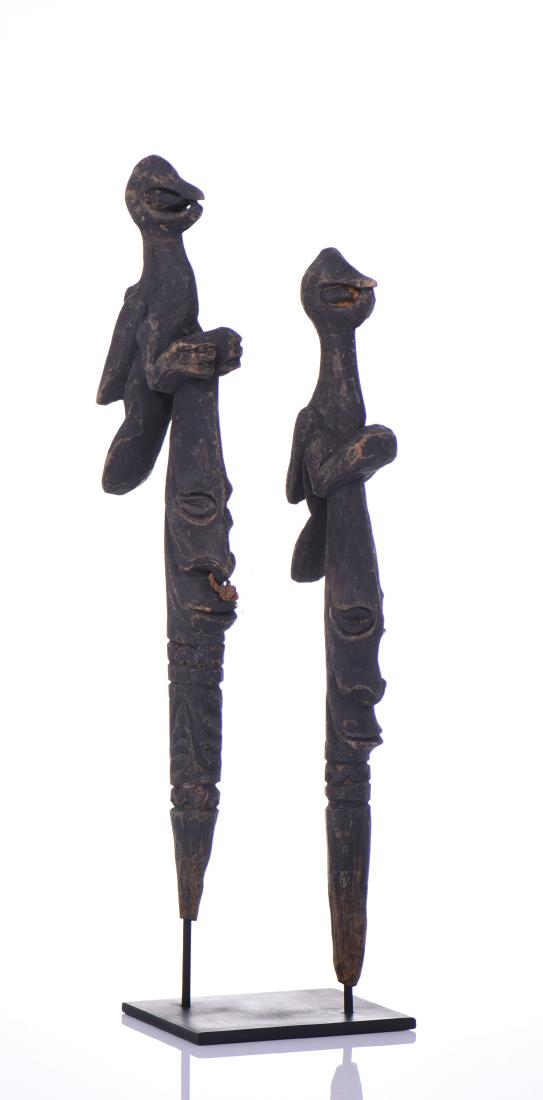 Rare Two African Asmat Family Crest Totems, N (1 of 6)