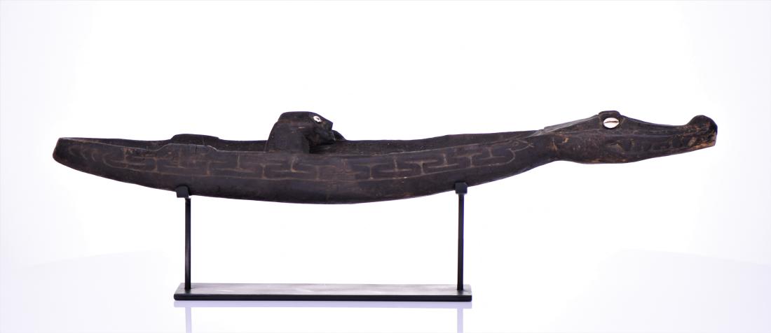Oceanic Sepik River Wood Crocodile Miniature (1 of 3)