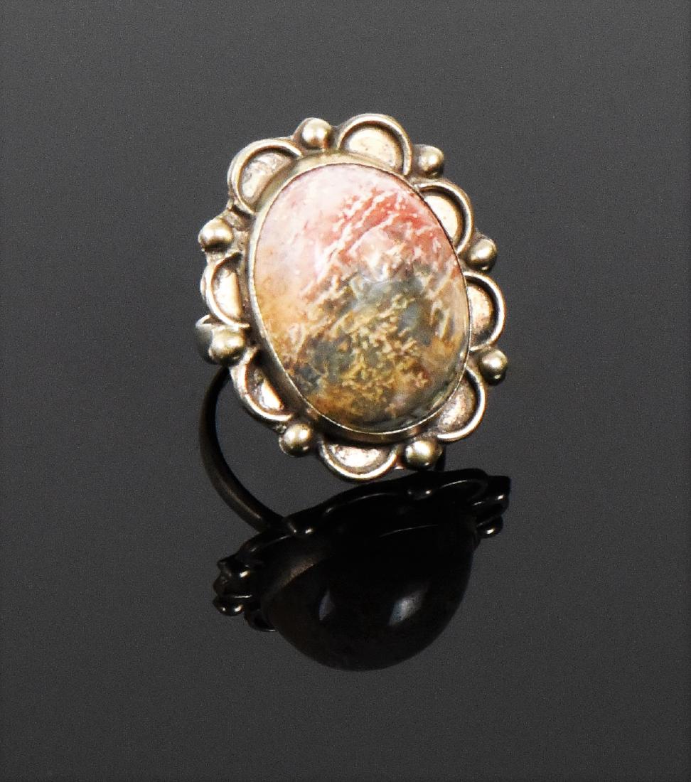Vintage Oval Blood Stone Sterling Silver Ring (1 of 5)